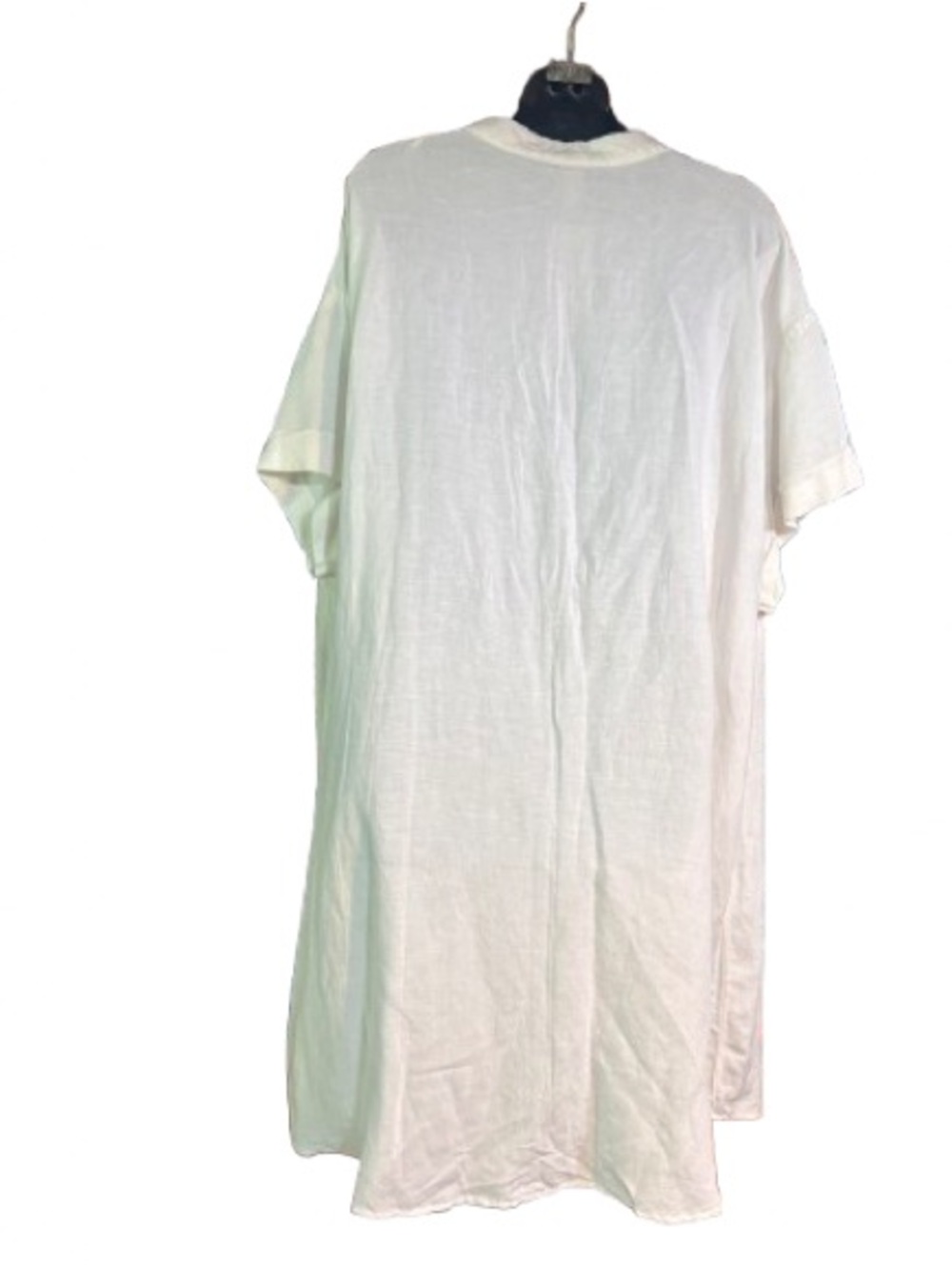 white H&M Linen-Blend V-Neck Tunic Dress xl - Picture 4 of 10